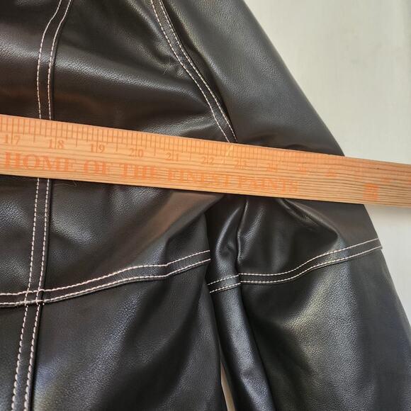 NWT Doll Kills Current Mood Music Muse Faux Fur Coat/Trench/Jacket XXL Black - Picture 11 of 12